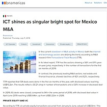 ICT shines as singular bright spot for Mexico M&A